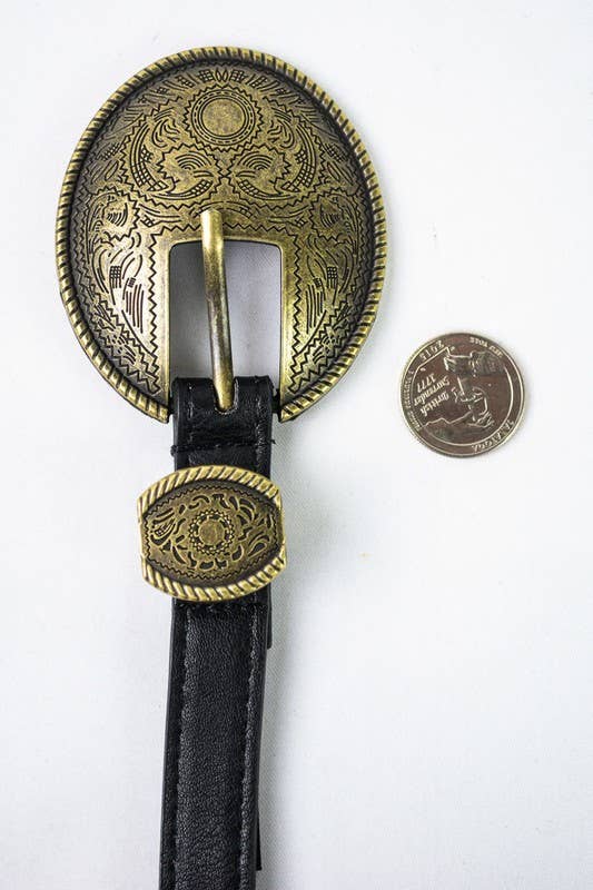 Oval Embossed Vintage Buckle Belt ðŸ¤
