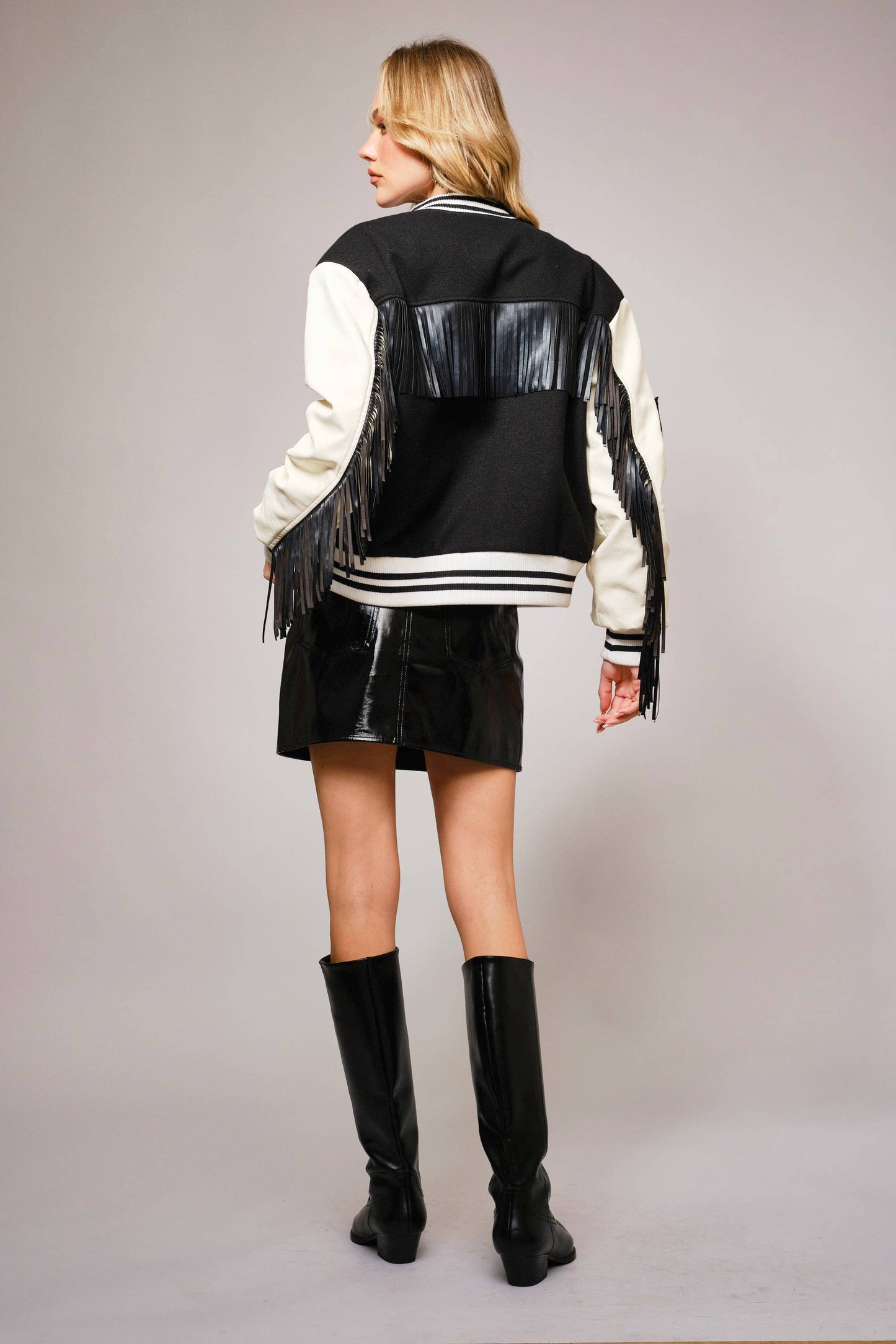 NFR Rodeo Patch Varsity Fringe Western Jacket