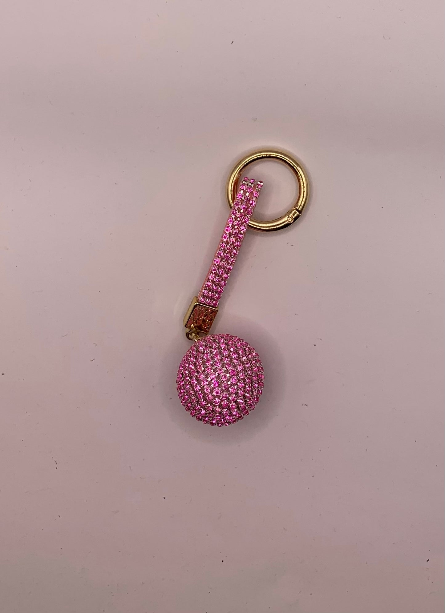 Rhinestone Ball Keychain