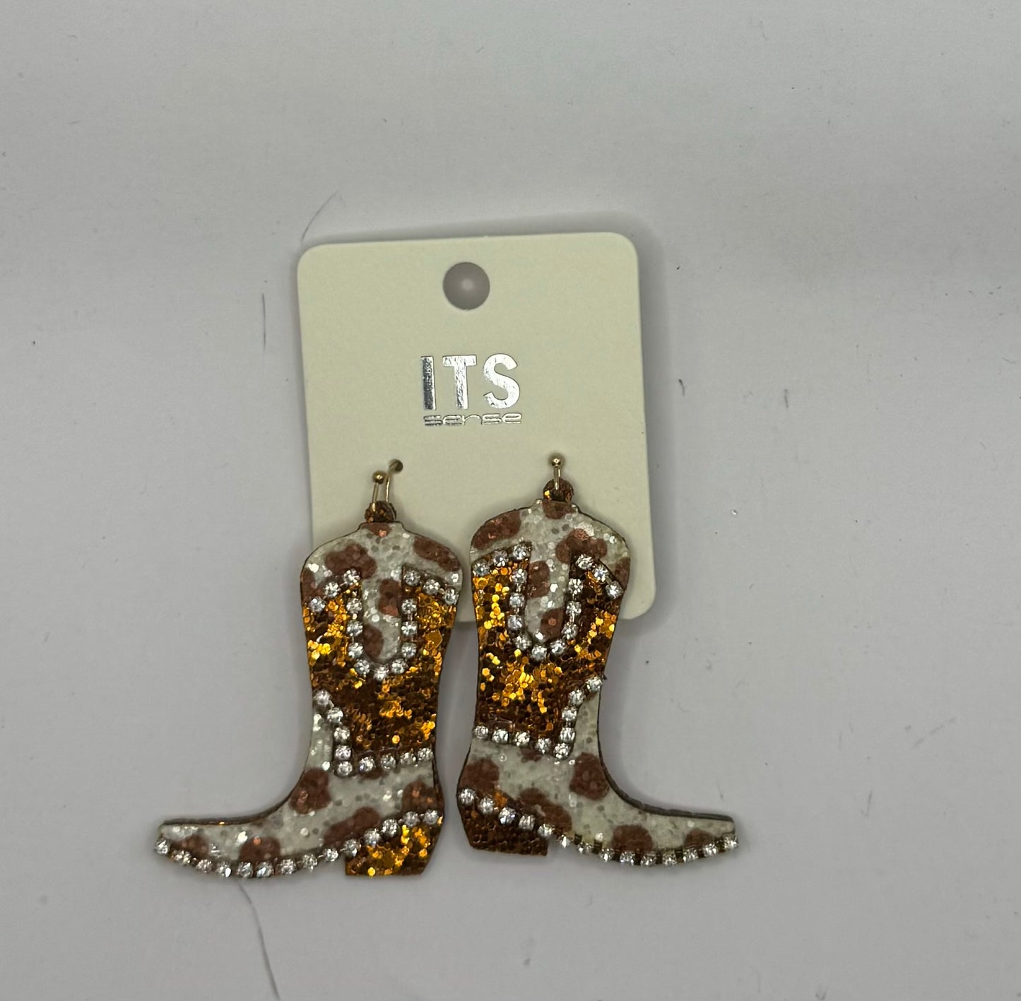 Glitter/Rhinestone Cowgirl Boots Earrings Glitter/Rhinestone Cowgirl Boot Earrings