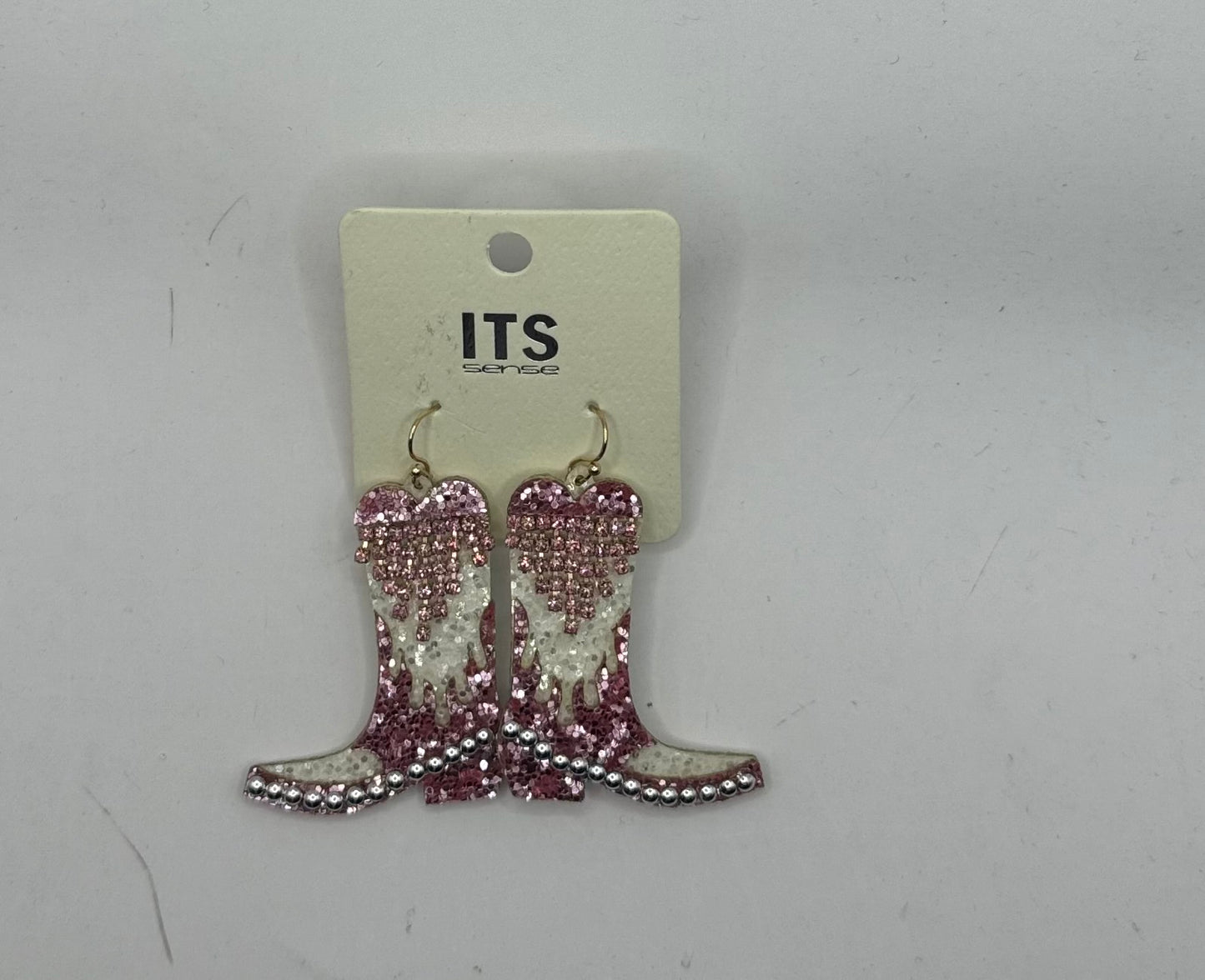 Glitter/Rhinestone Cowgirl Boots Earrings Glitter/Rhinestone Cowgirl Boot Earrings