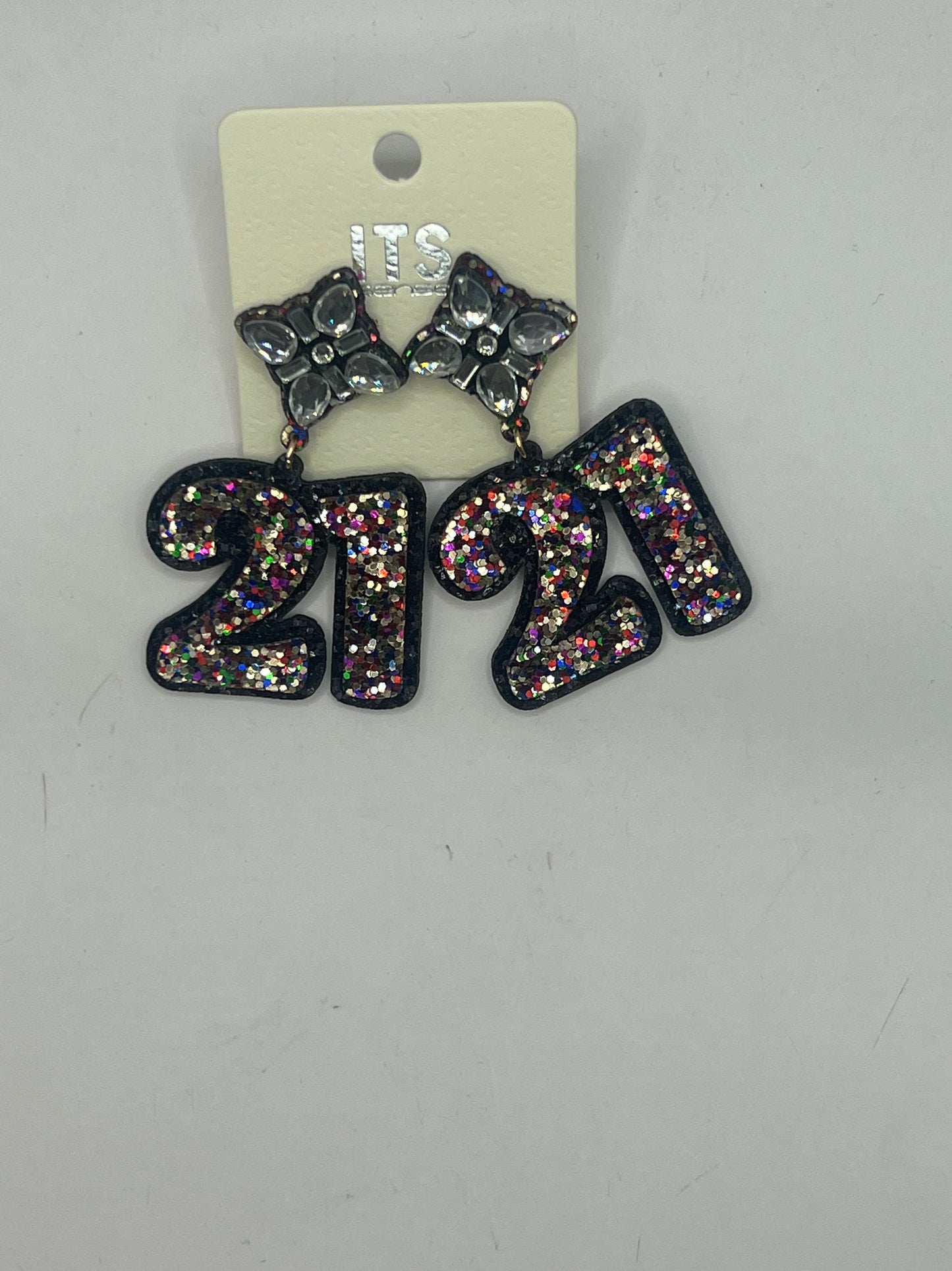 Glitter 21st Birthday Earring