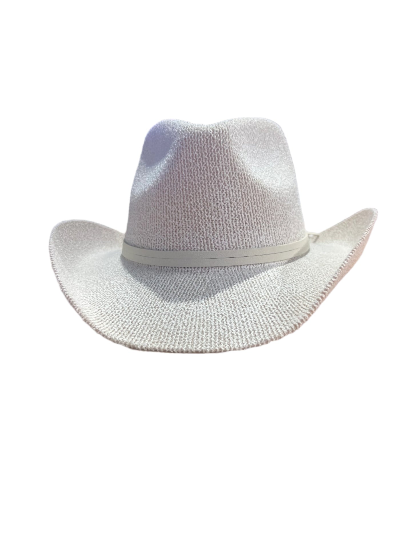 Classic Woven Cowboy Hat with Leather Band