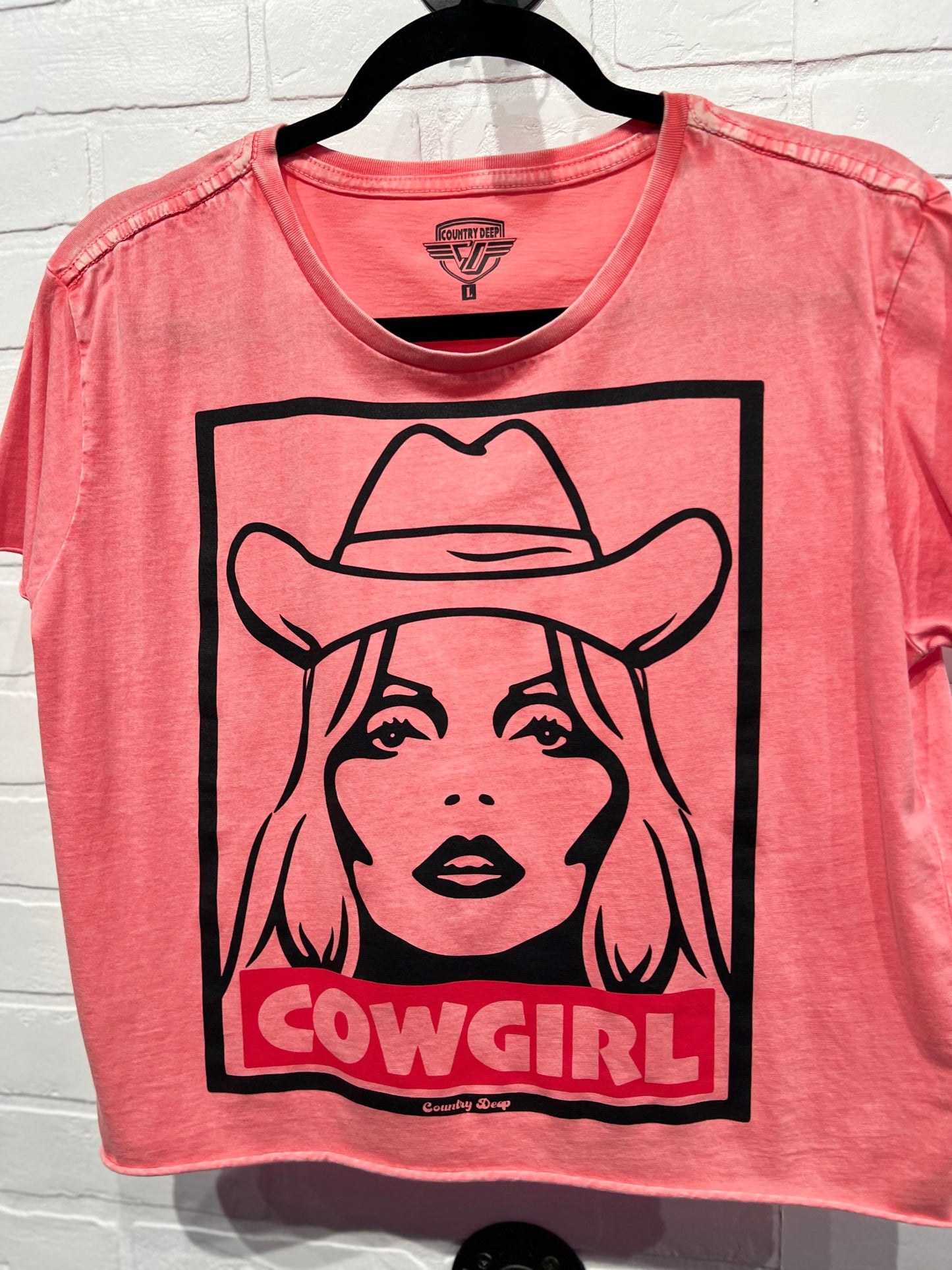 Pink Cowgirl Cropped Shirt