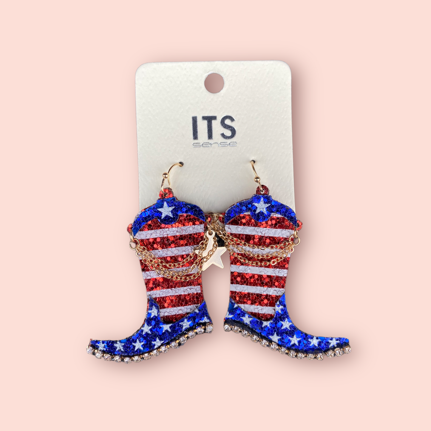 Glitter/Rhinestone Cowgirl Boots Earrings Glitter/Rhinestone Cowgirl Boot Earrings