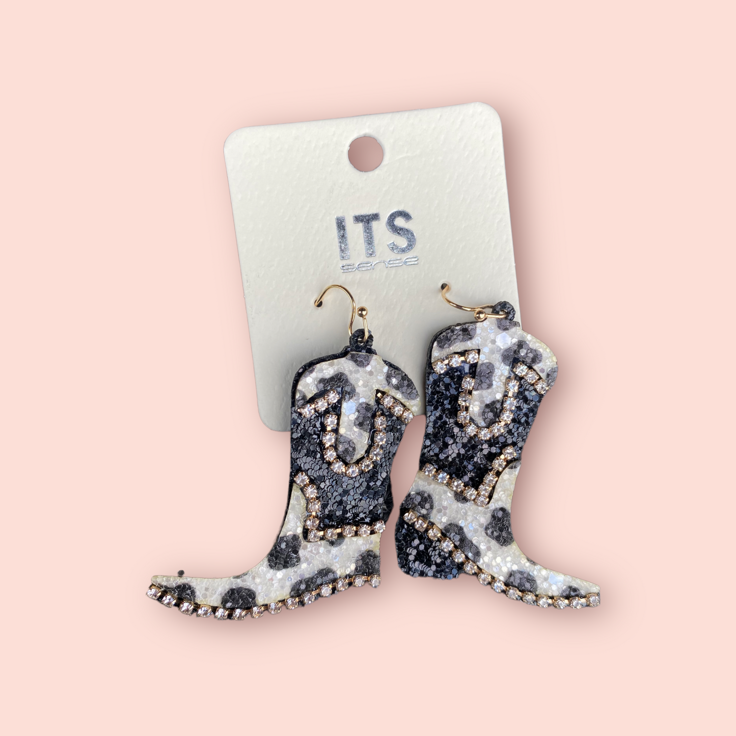 Glitter/Rhinestone Cowgirl Boots Earrings Glitter/Rhinestone Cowgirl Boot Earrings