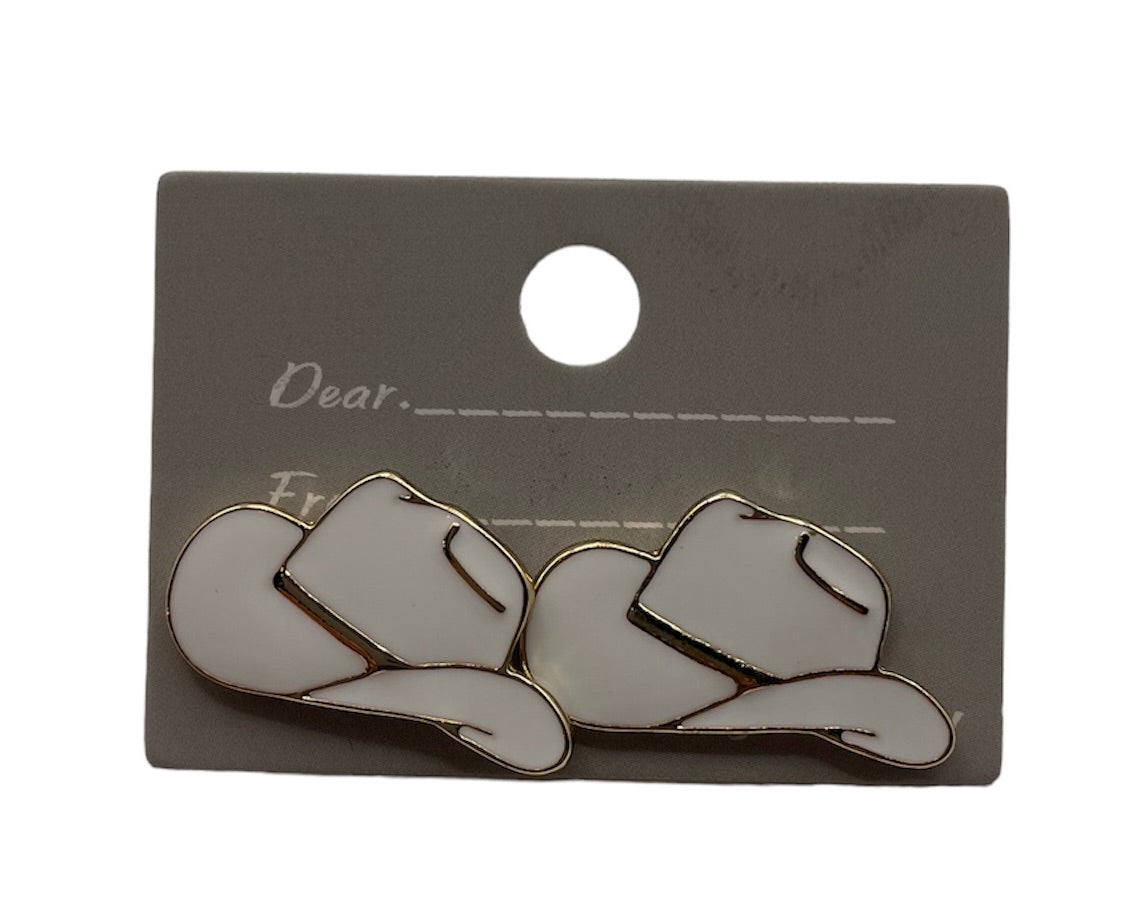 Cowboy Hat Stud Earrings