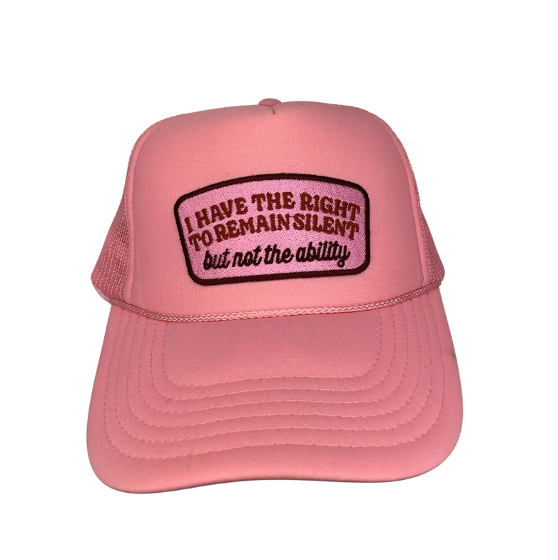 Right to Remain Silent Patch Trucker Hat
