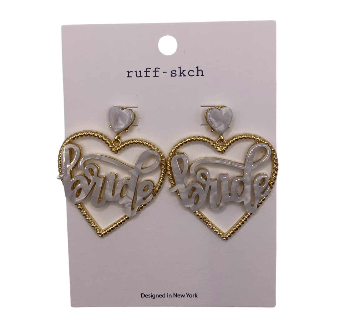Bride Heart Shaped Earring