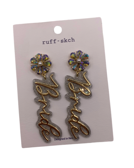 Bride Cursive Earrings