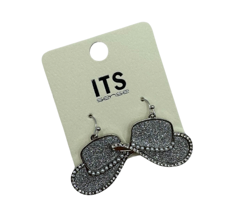 Hat Glitter Pearl Earring