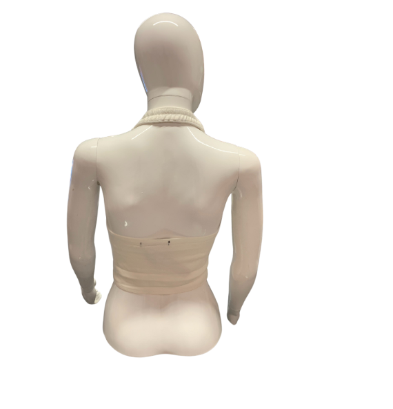 White Denim Halter Corset