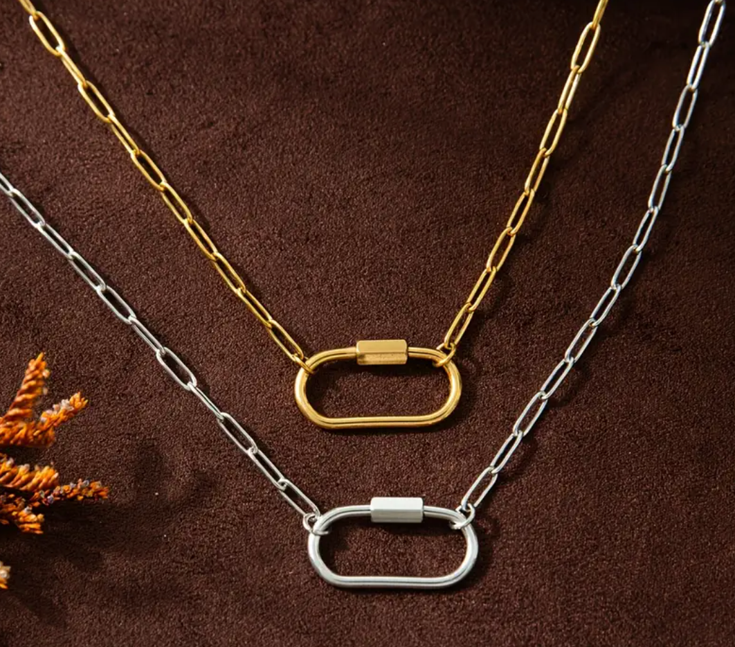 Carabiner clasp Necklace