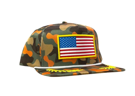 American Flag Camo Trucker