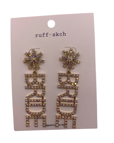 Bride full Rhinestone Earrings
