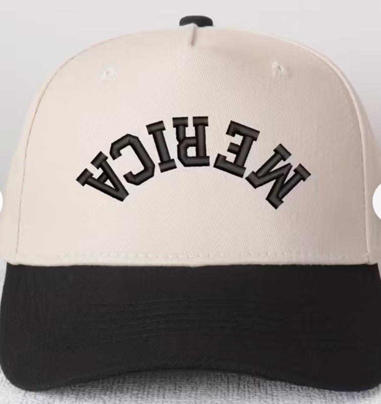 Backwards "Merica" Trucker Hat