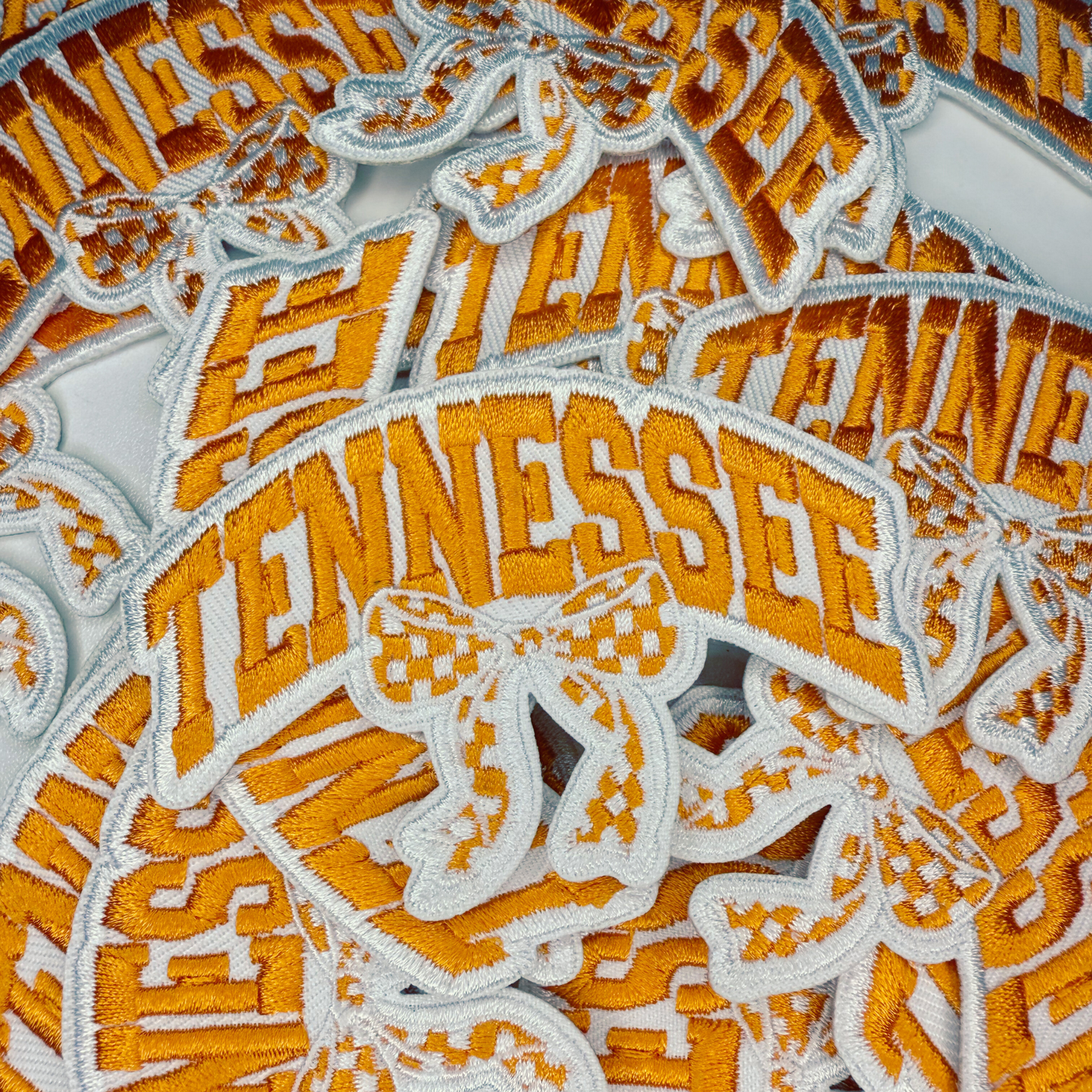 TEELUX - 3" TENNESSEE w BOW - Embroidered Hat Patch