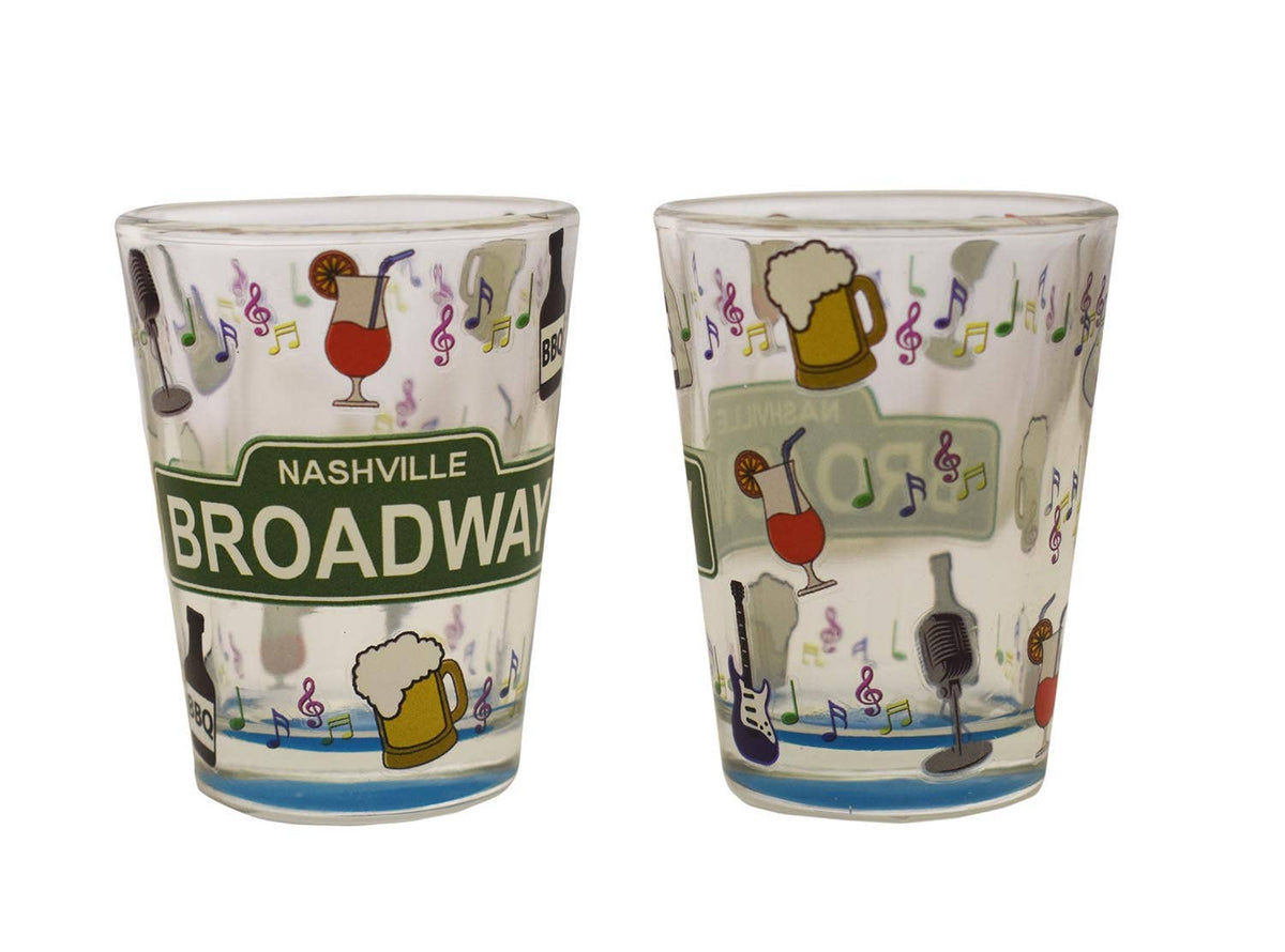 Nashville broadway shot glasses