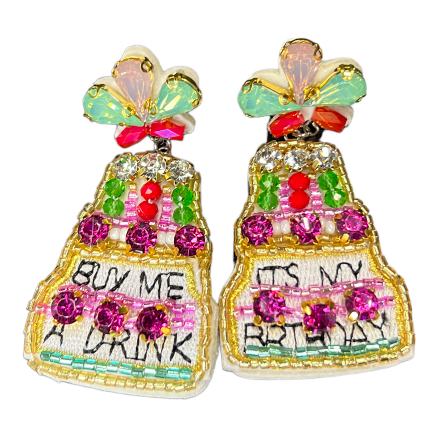 Happy Birthday Dangle Earrings
