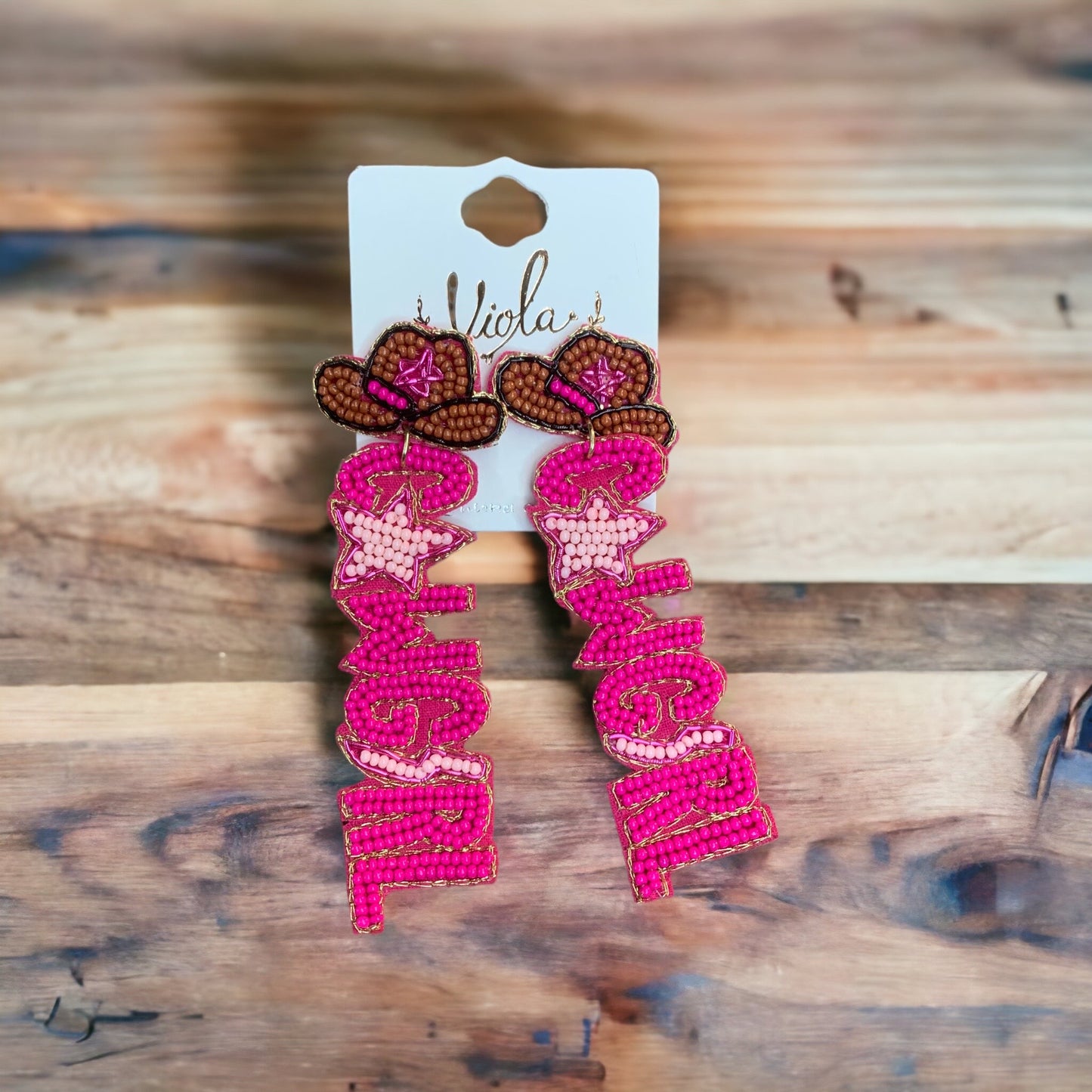 Beaded Cowgirl Earrings