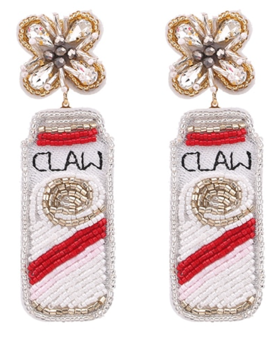 White Seltzer Earrings