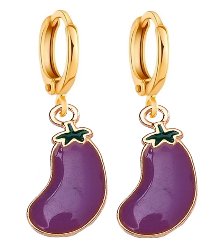 Eggplant Earrings