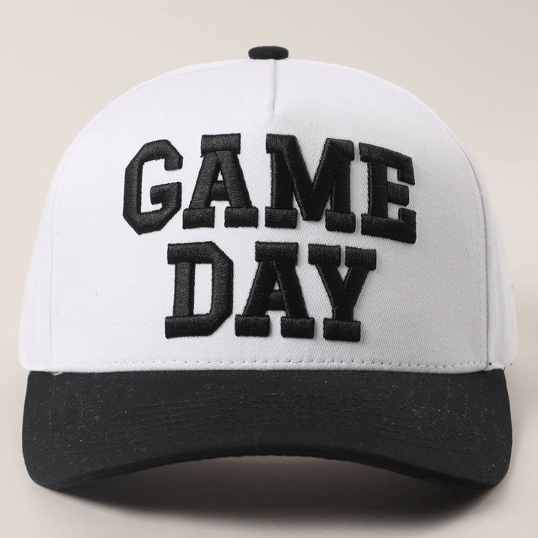 GAME DAY 3D Letter Embroidered Two-Tone Trucker Hat