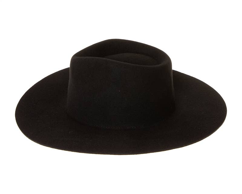 DNMC - Wide Brim Wool Rancher Hat - Dark Colors