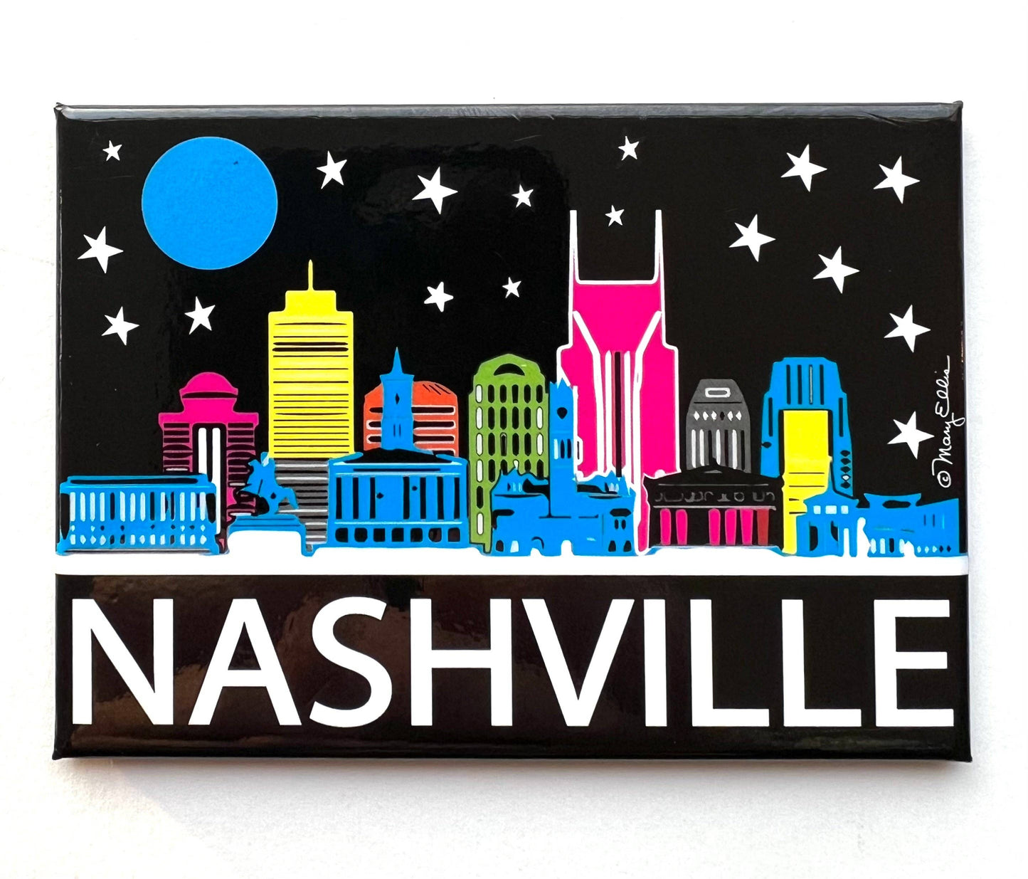 Nashville  Night Skyline Magnet