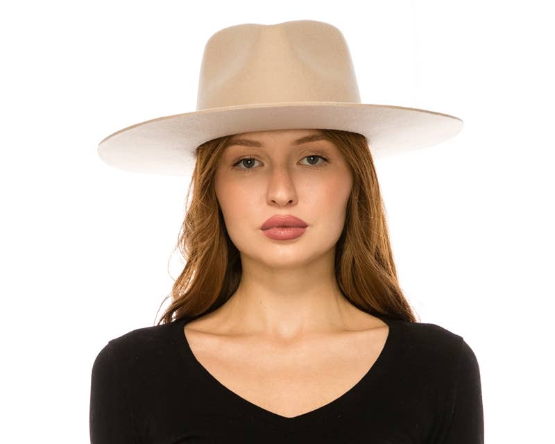 DNMC - Wide Brim Wool Rancher Hat - Dark Colors