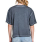 PUFF' Cow Skull Howdy Graphic Faux Crop