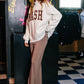 NASH |  Embroidered Mock Neck Sweatshirt