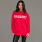 Red Nice & Naughty Reversible Sweatshirt