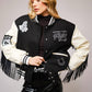 NFR Rodeo Patch Varsity Fringe Western Jacket