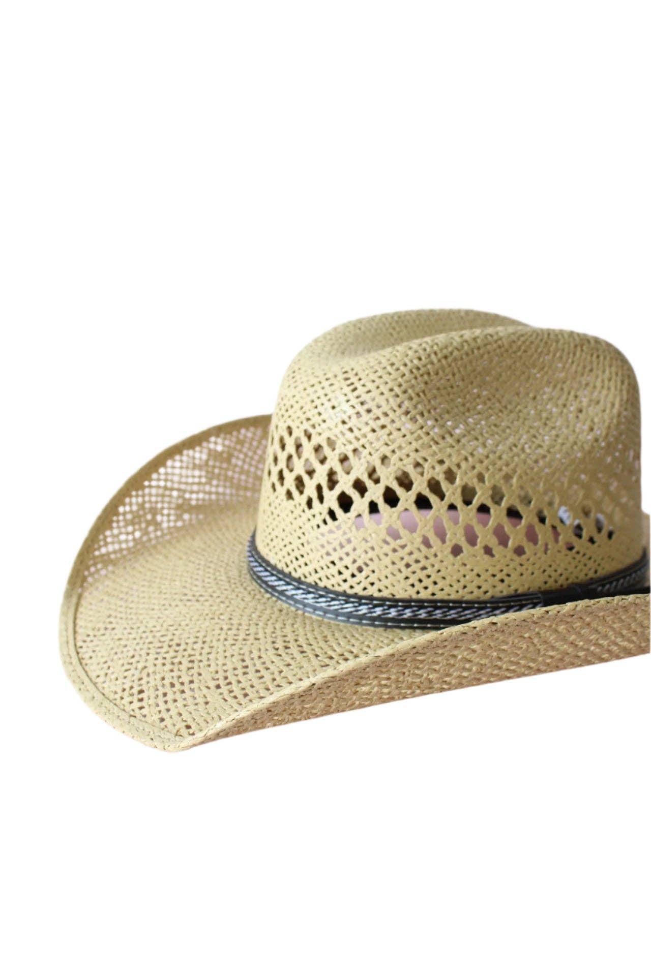 Wilder and Soul - El Dorado Raffia Cowboy Hat - Tan