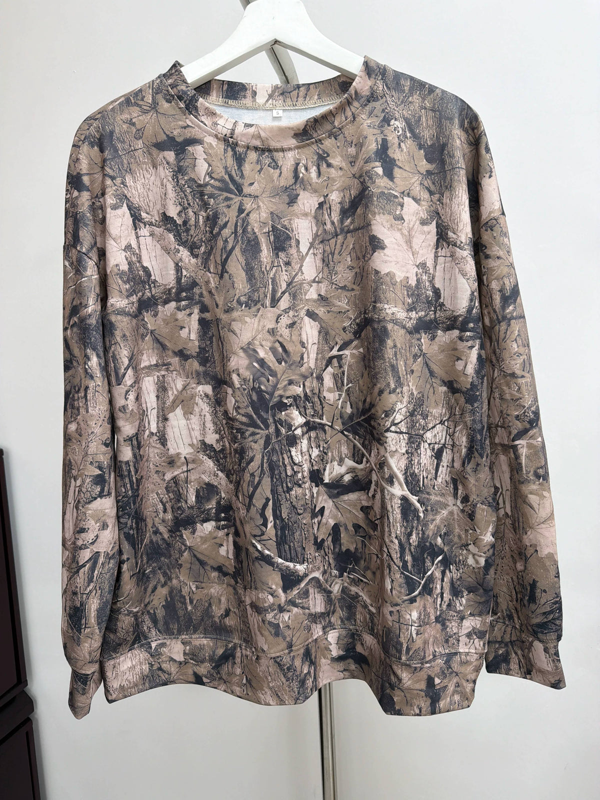 Suhkasana - Camo Branch Print Oversized Crewneck Sweatshirt