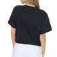 Yee Haw Americana Graphic S/S Faux Cropped Tee: ANTIQUE WHITE / L