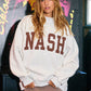 NASH |  Embroidered Mock Neck Sweatshirt