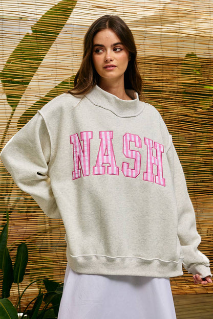 "NASHVILLE" Appliqué Sweatshirt