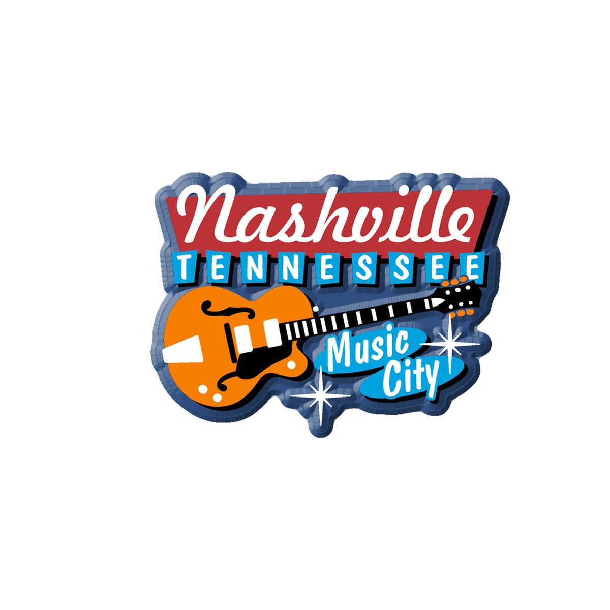 Guitar Sign Music city Magnet