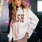 NASH |  Embroidered Mock Neck Sweatshirt