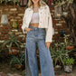 RHINESTONE FRINGE DENIM JACKET