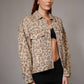 Studded Leopard Denim Jacket