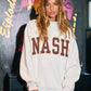 NASH |  Embroidered Mock Neck Sweatshirt
