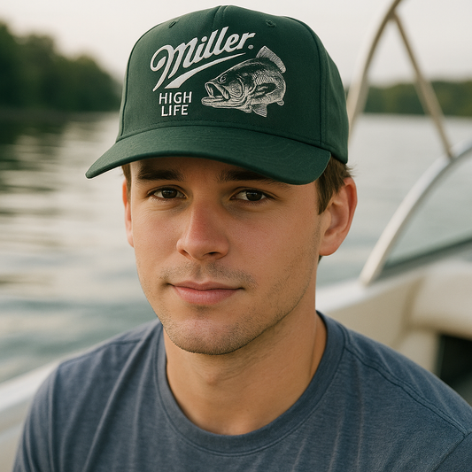 Miller High Life fishing Soft Baseball Cap