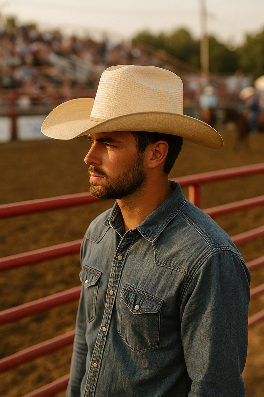 Classic Palm Cattleman straw Cowboy Hat