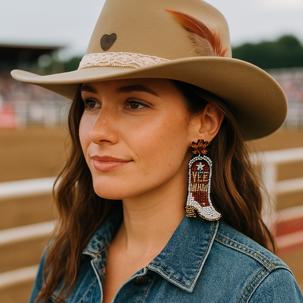"Yee Haw" Cowboy Boot Earring