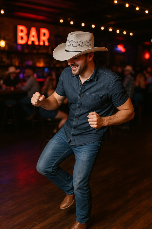 Beige Straw Cowboy Hat