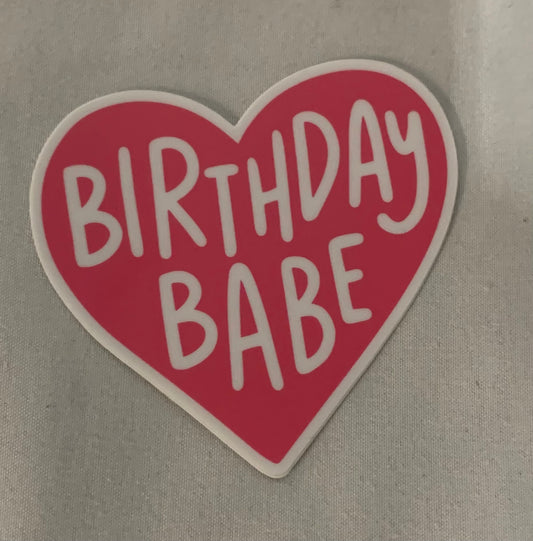 Birthday Babe Sticker