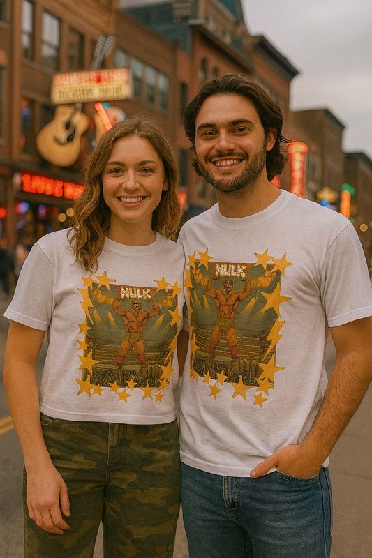 Hulk Hogan Vintage Graphic Tee – Bedazzled Detail